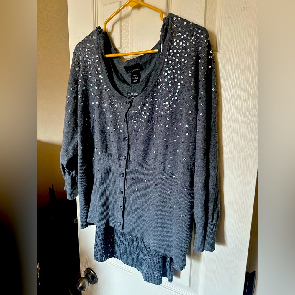 Lane Bryant Cardigan and Tank Top Combo